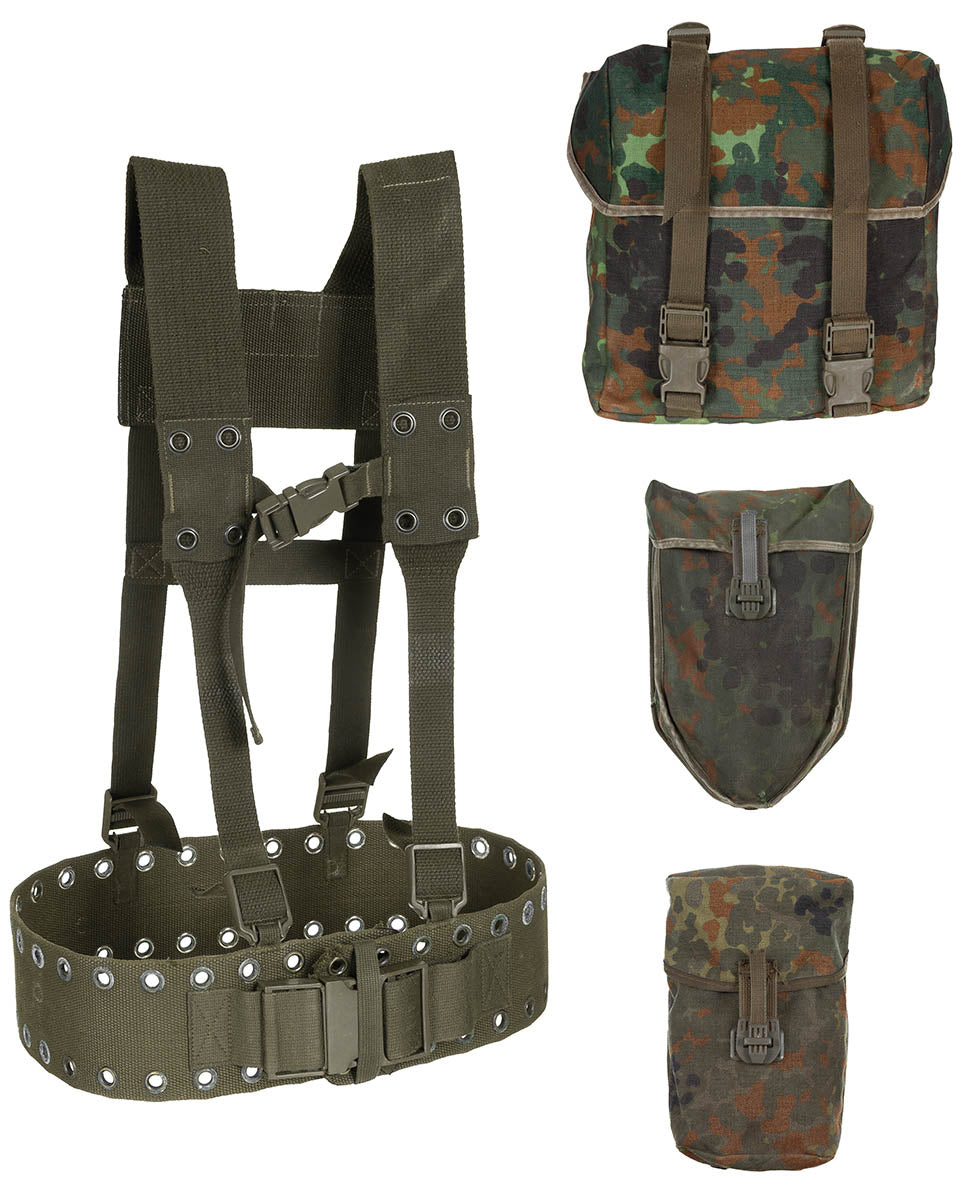 BW Koppeltragesystem,flecktarn, 5-teilig, gebr.