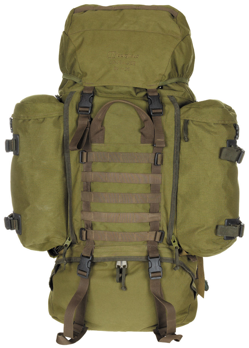 Rucksack, "BERGHAUS"Crusader 90+20, oliv, gebr.