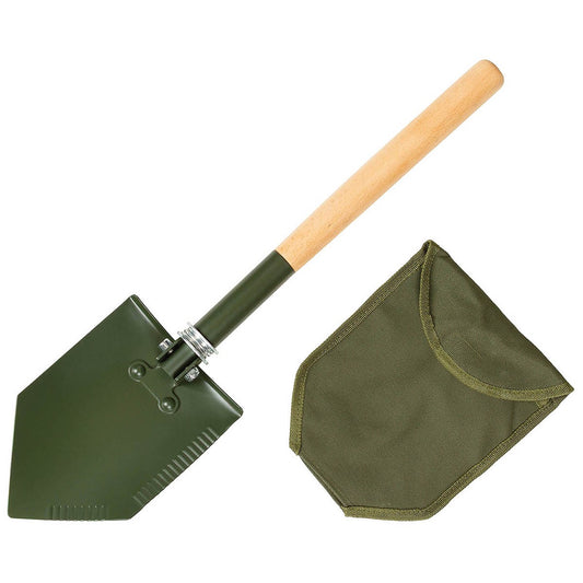 Klappspaten, Holzstiel,Deluxe, 2-teilig