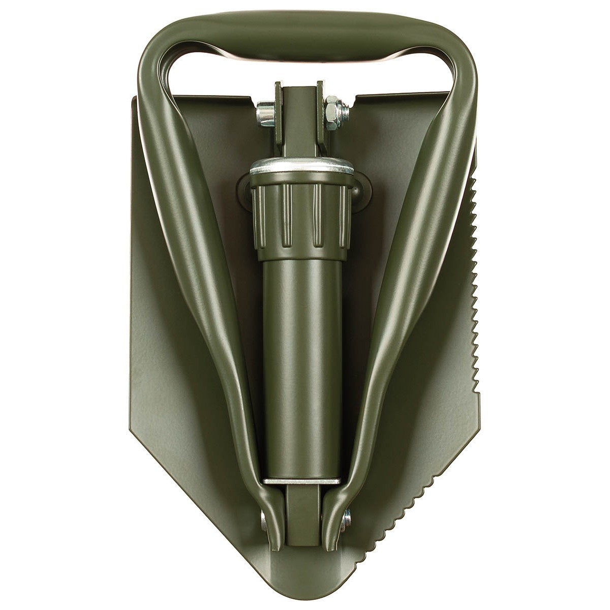BW Klappspaten, 3-teilig,oliv, mit gebrauchter Tasche