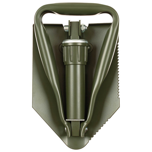 BW Klappspaten, 3-teilig,oliv, mit gebrauchter Tasche