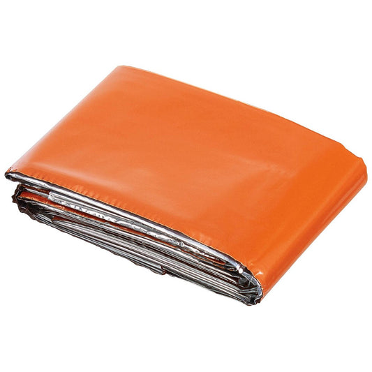 Rettungsdecke, silber- undorangefarben beschichtet