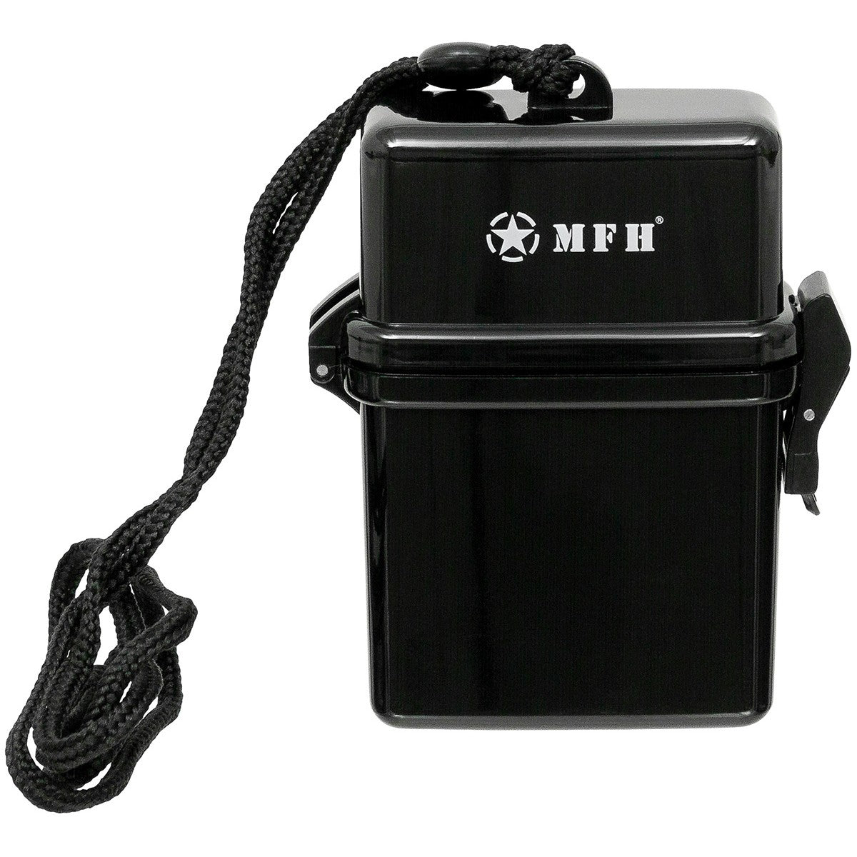 Box, Kunststoff, wasserdicht,Nackenband, schwarz