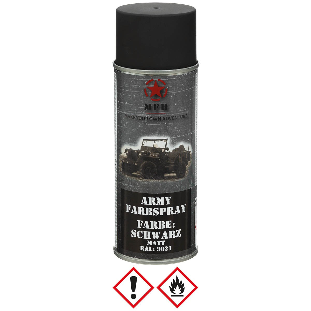 Army Farbspray,SCHWARZ, matt, 400 ml