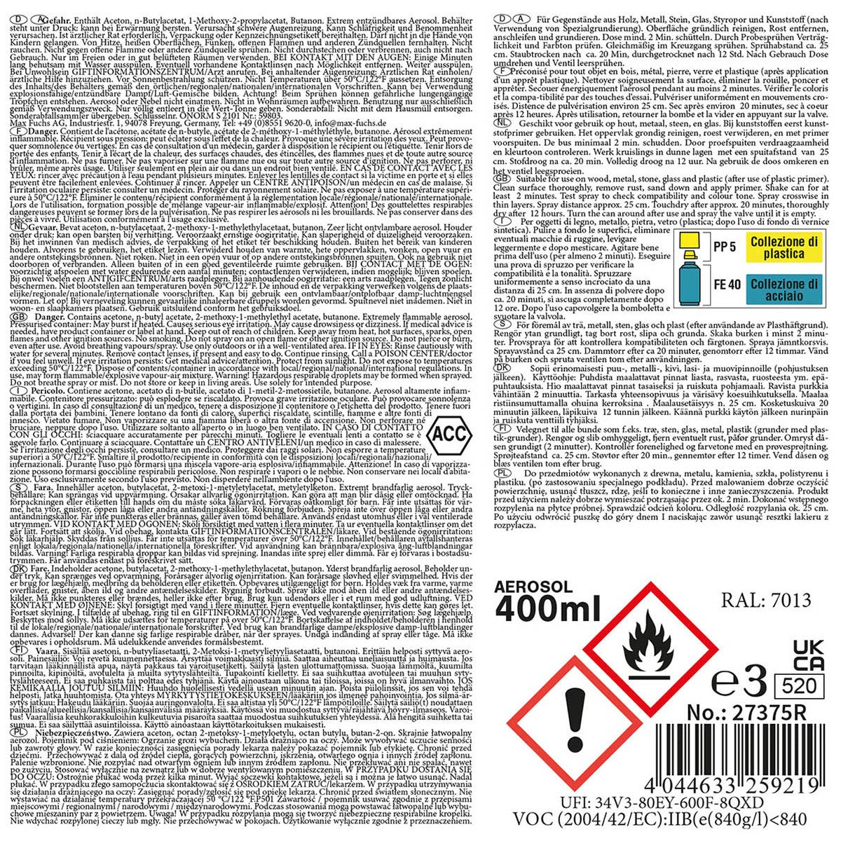 Army Farbspray,RANGER GRÜN, matt, 400 ml