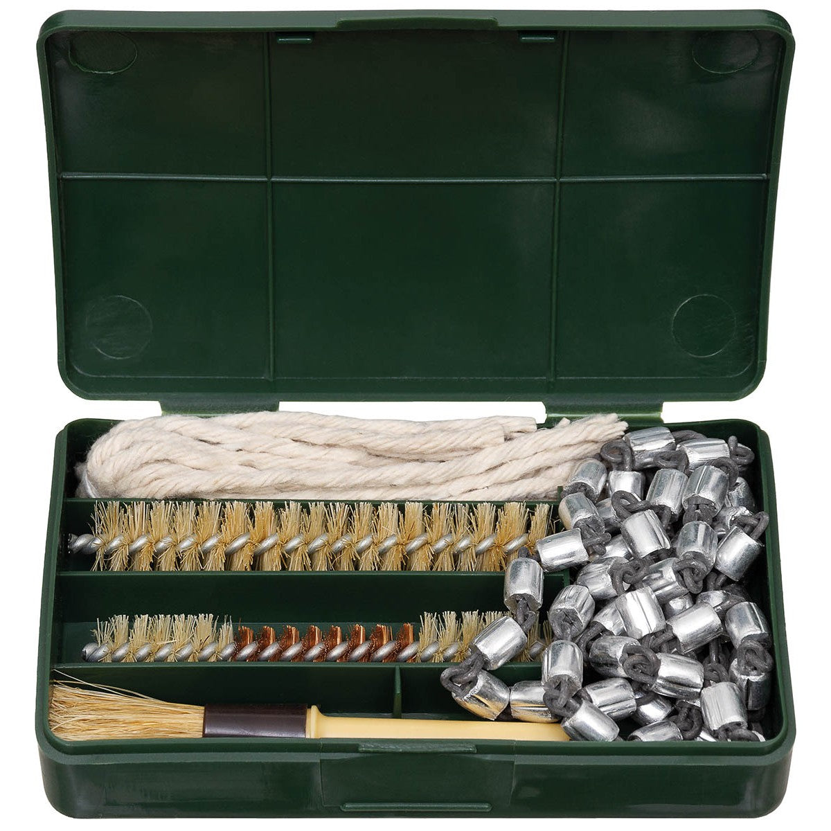 Waffen-Reinigungsset,Kunststoffbox, oliv