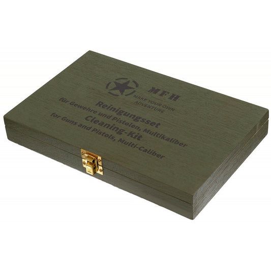 Reinigungsset, für Gewehr undPistole, Multikaliber, Holzbox