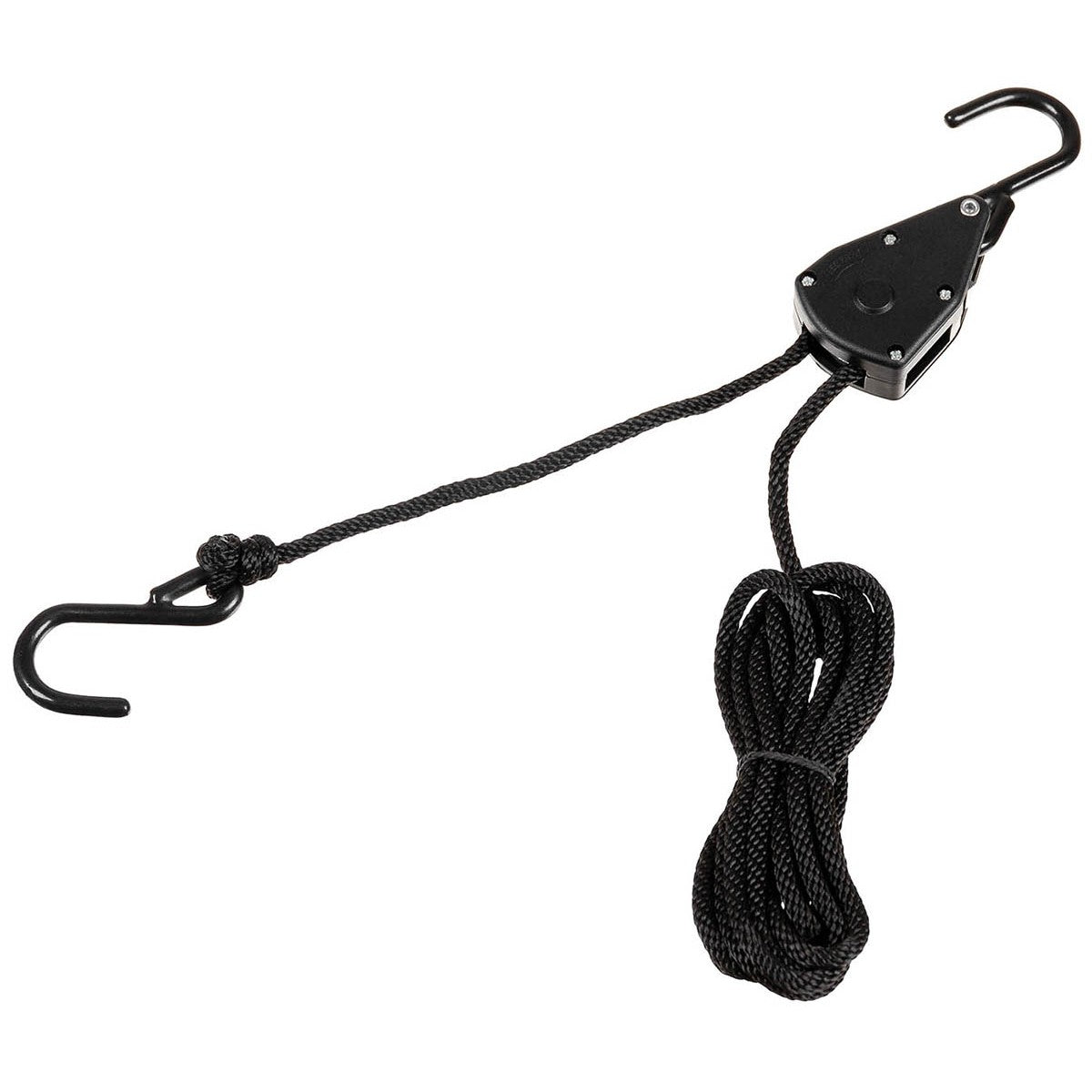 Spannseil, 4 mm, 2 Meter,mit Ratschensicherung, schwarz