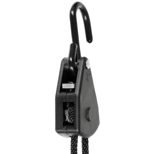Spannseil, 4 mm, 2 Meter,mit Ratschensicherung, schwarz