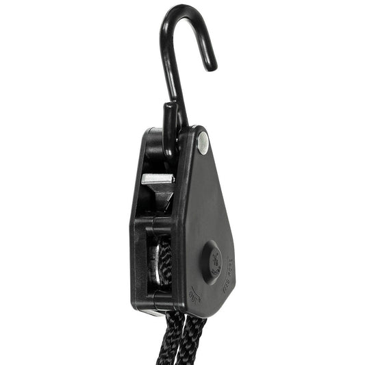 Spannseil, 9 mm, 2 Meter,mit Ratschensicherung, schwarz