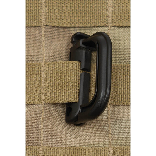 Karabiner, Plastik, "MOLLE",schwarz, 2er Pack