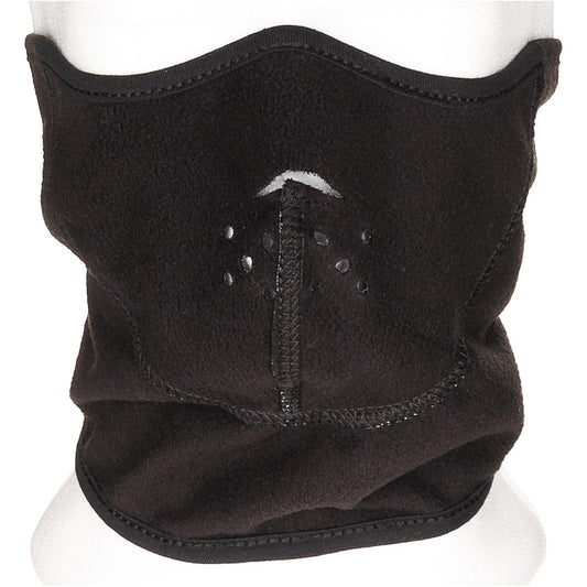 Kälteschutzmaske, Fleece, schwarz, winddicht, wendbar