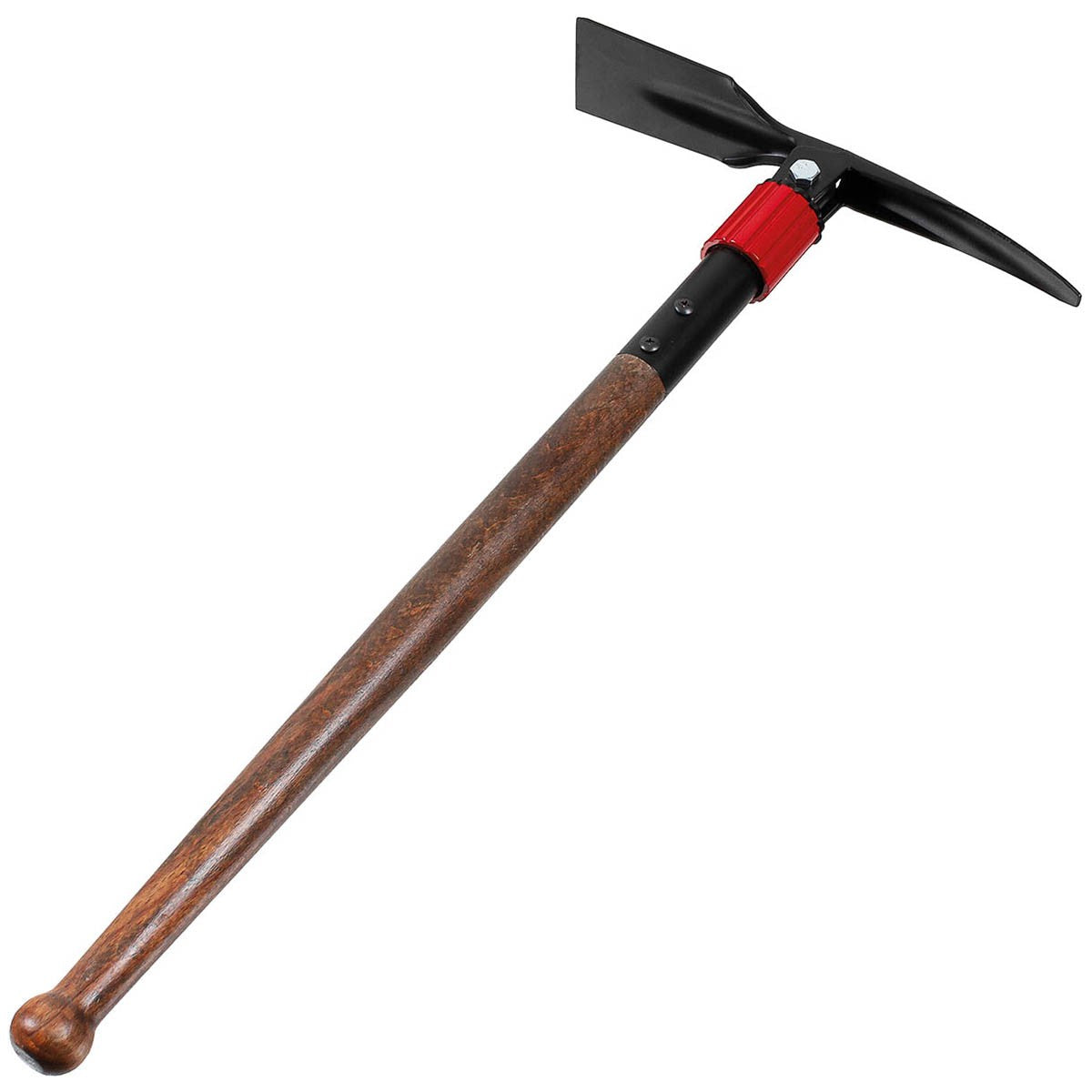 Pickel, klappbar,mit Holzstiel