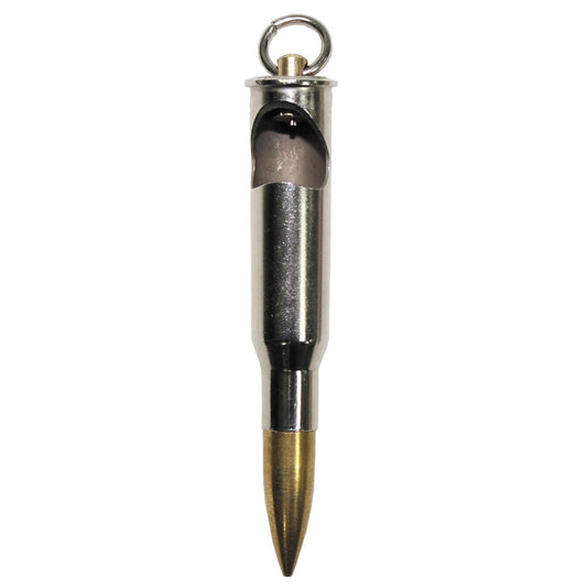Anhänger-Patrone, "Mosin",silber, mit Flaschenöffner