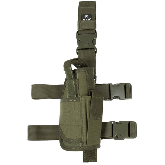 Pistolenbeinholster, oliv,verstellbar, rechts