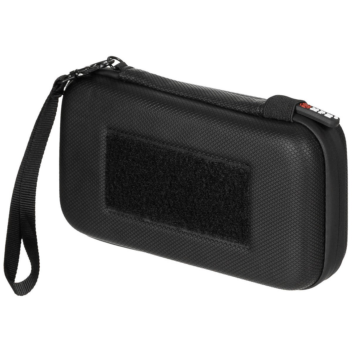 Tasche, Hartschale, klein,mit Klettschlaufen, schwarz
