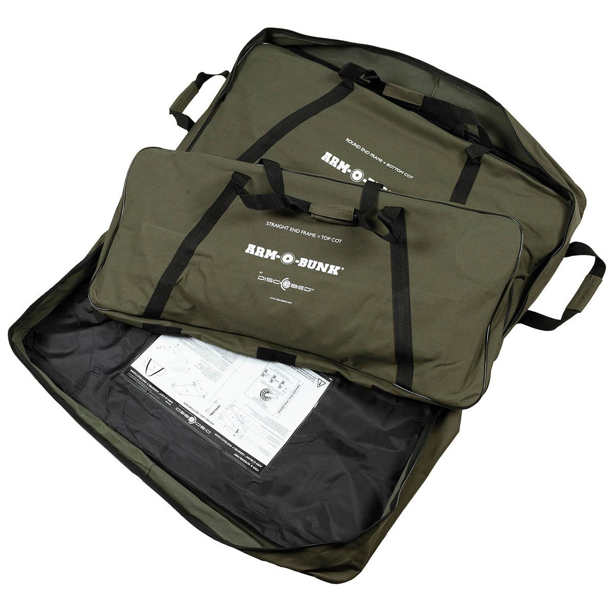 Feldbett, Disc-O-Bed,Arm-O-Bunk,m. Seitent., oliv