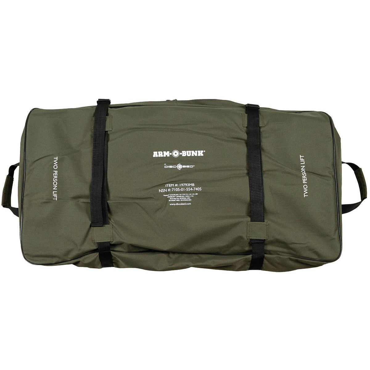 Feldbett, Disc-O-Bed,Arm-O-Bunk,m. Seitent., oliv