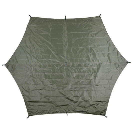 Plane, "Hexagon-Tarp",oliv, ca. 340 x 310 cm