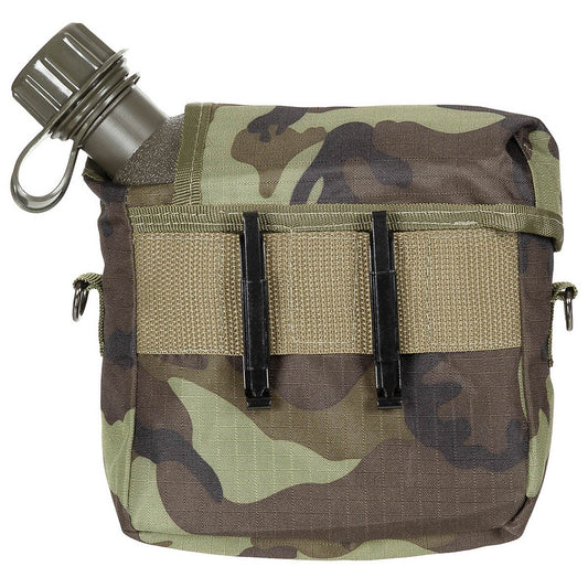 US Feldflasche, eckig,mit Hülle, M 95 CZ tarn, 2 Qt