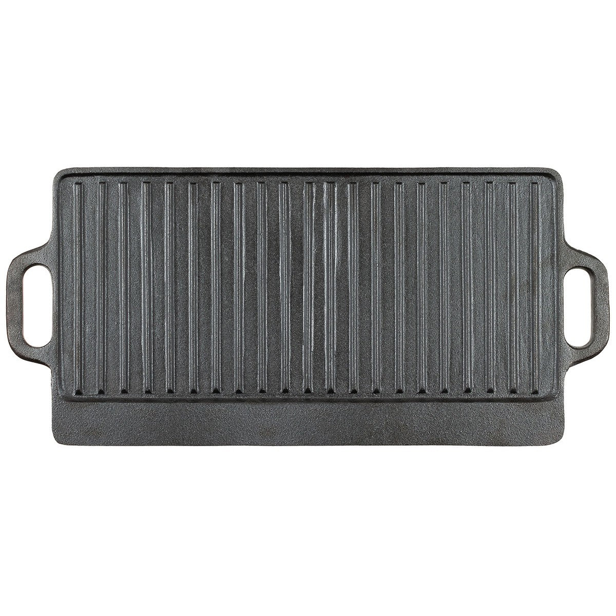 Grillplatte, Gusseisen, 2 Griffe, ca. 50 x 23 x 1,5 cm