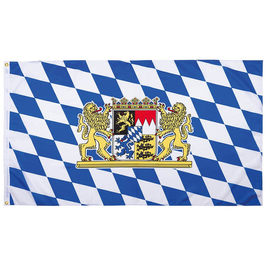 Fahne, Bayern mit Löwen,Polyester, 90 x 150 cm