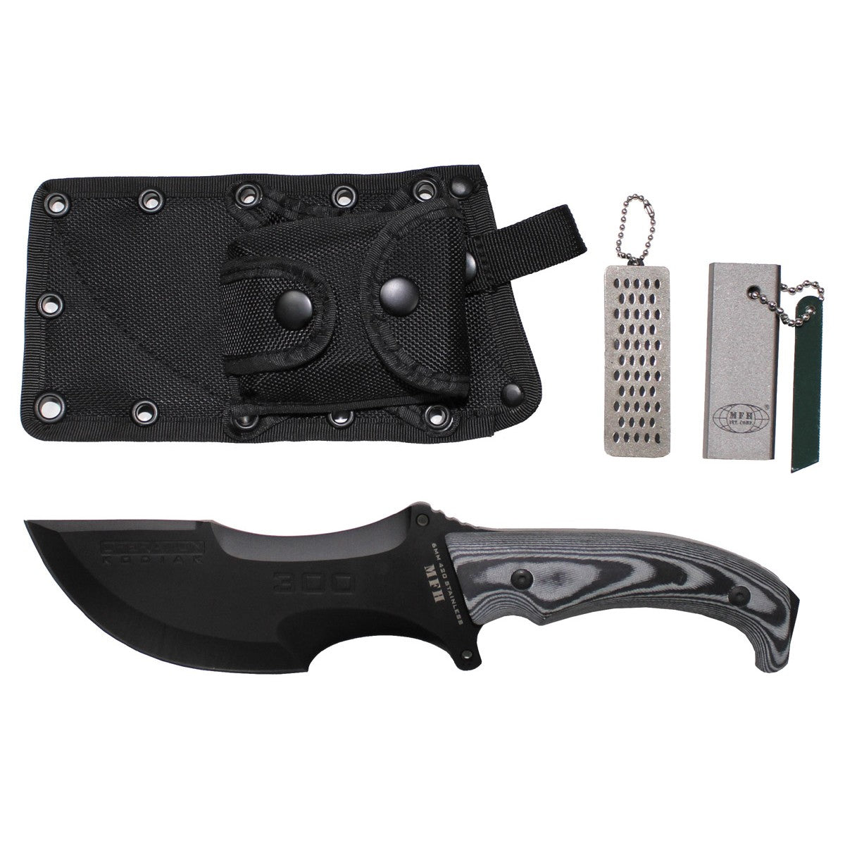 Messer, "Operation Kodiak",schwarz, Scheide