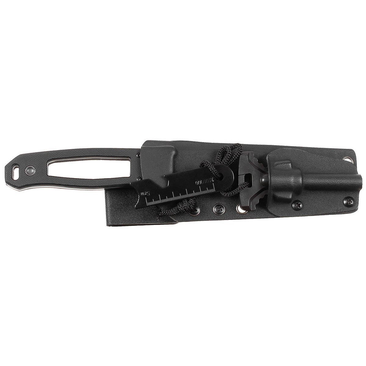 Messer, "Scorpion", G10-Griff,schwarz, Kydex-Scheide