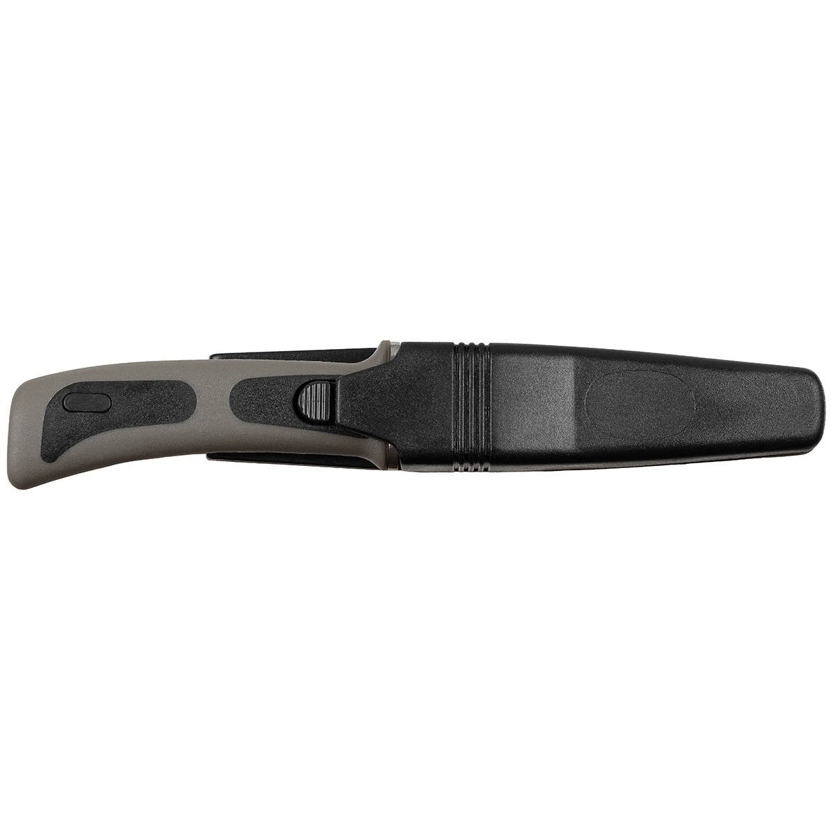 Tauchermesser, schwarz,Gummigriff, Scheide
