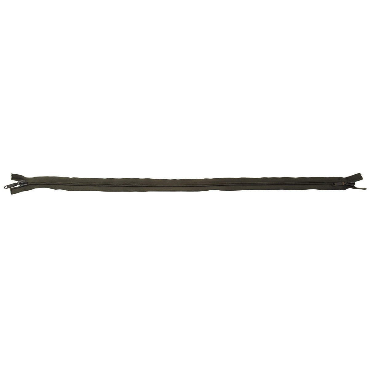Reißverschluss, 2-weg, oliv,nicht teilbar, Plastik, 80 cm