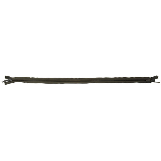 Reißverschluss, 2-weg, oliv,nicht teilbar, Plastik, 80 cm