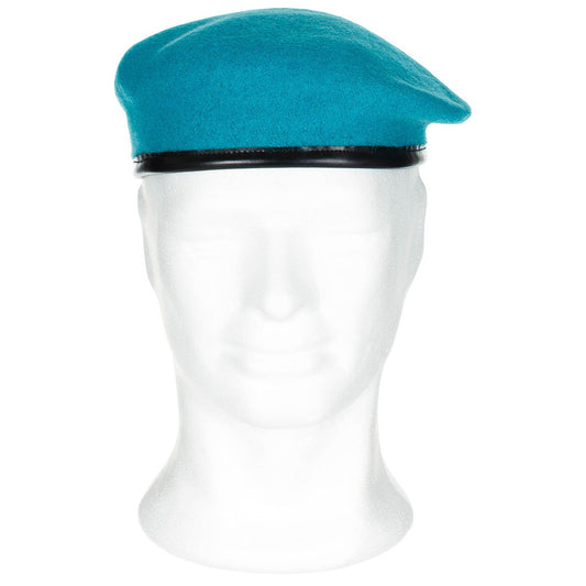 Franz. Barett, cyan,neuw.