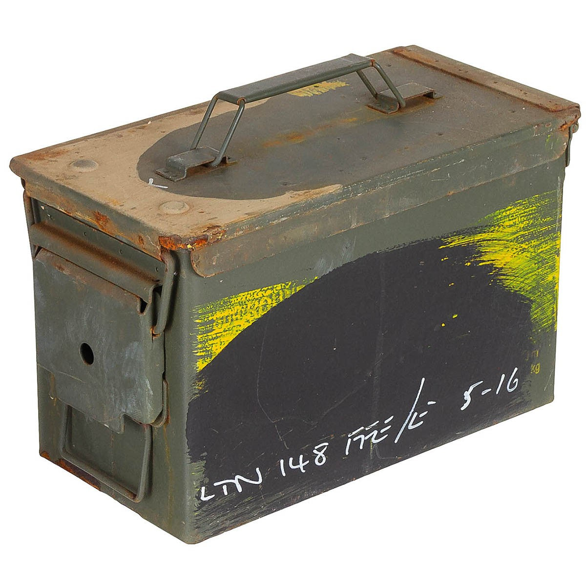 Brit. Munitionskiste, Gr .2,M2A1, Cal.50/5.56, gebr.
