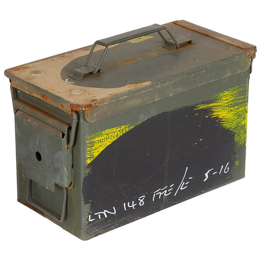 Brit. Munitionskiste, Gr .2,M2A1, Cal.50/5.56, gebr.
