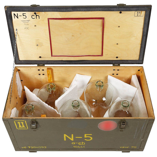 CZ/SK Glasflasche, 5 St., 5l, inkl. Transportbox, neuw.