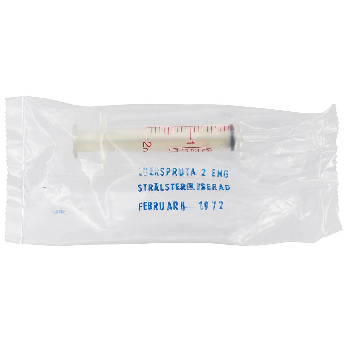 Schwed. Einmalspritze, 2 ml, 50 Stück, neuwertig