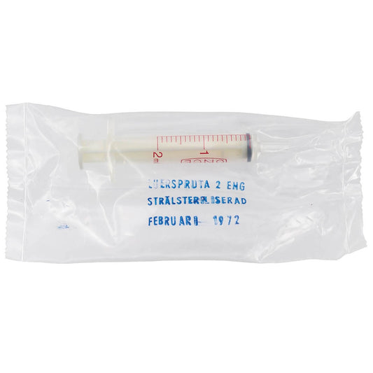Schwed. Einmalspritze, 2 ml, 50 Stück, neuwertig