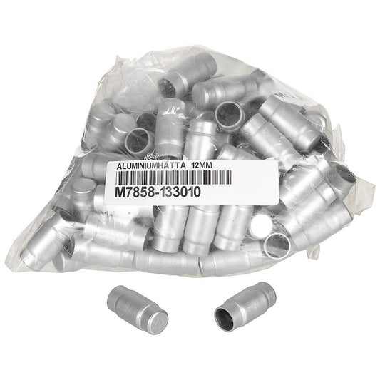 Schwed. Aluminiumkappe,12 mm, 100er Pack, neuw.