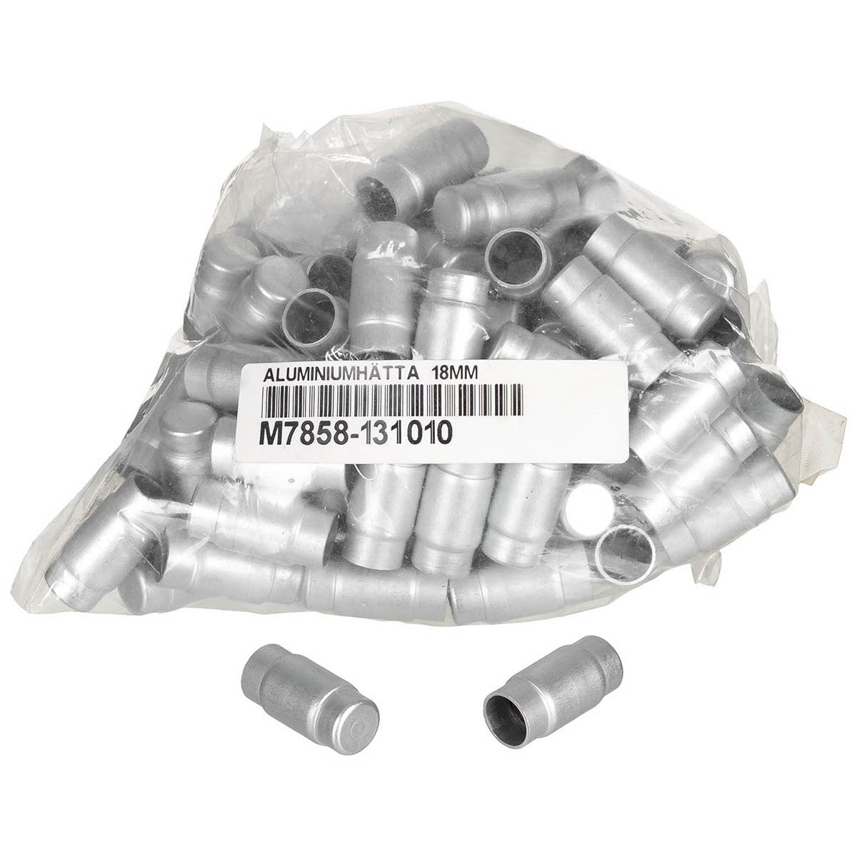 Schwed. Aluminiumkappe,18 mm, 100er Pack, neuw.