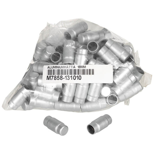 Schwed. Aluminiumkappe,18 mm, 100er Pack, neuw.