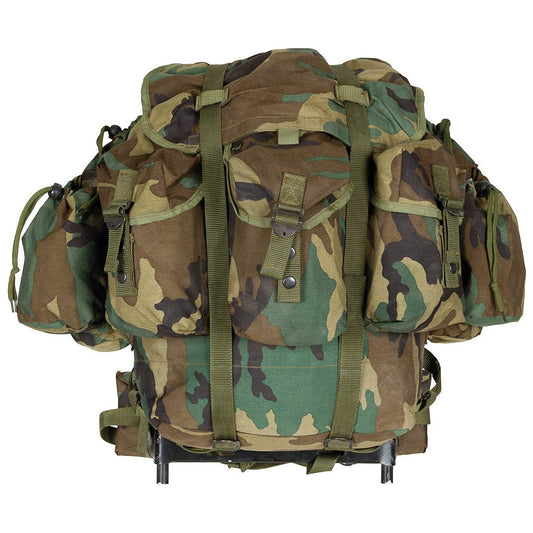 Türk. Rucksack, woodl., gebr.,TOP ZUSTAND, Metallgestell