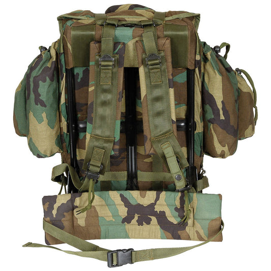 Türk. Rucksack, woodl., gebr.,TOP ZUSTAND, Metallgestell