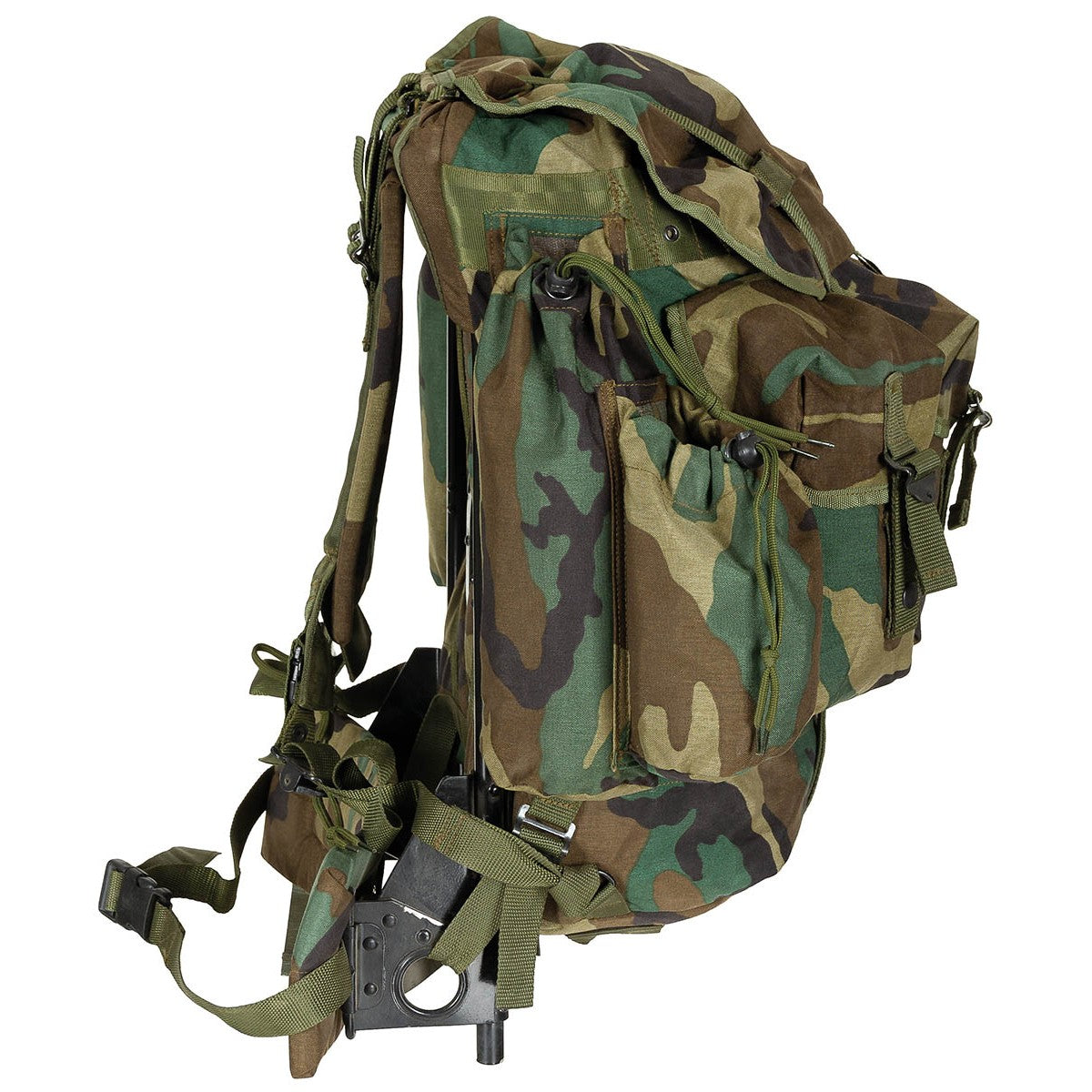 Türk. Rucksack, woodl., gebr.,TOP ZUSTAND, Metallgestell