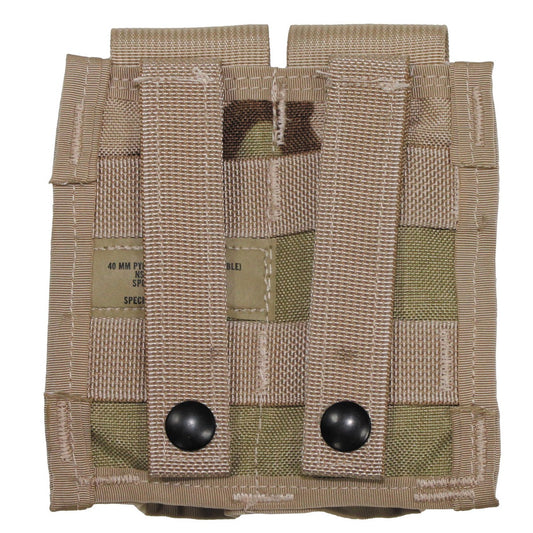 US Patronentasche, "MOLLE",doppel, 3 Fb.desert, neuw.