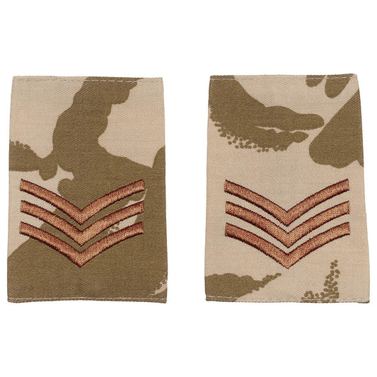 Brit. Schulterklappen, desert,10 Paar, COMBAT DRESS SERGEANT