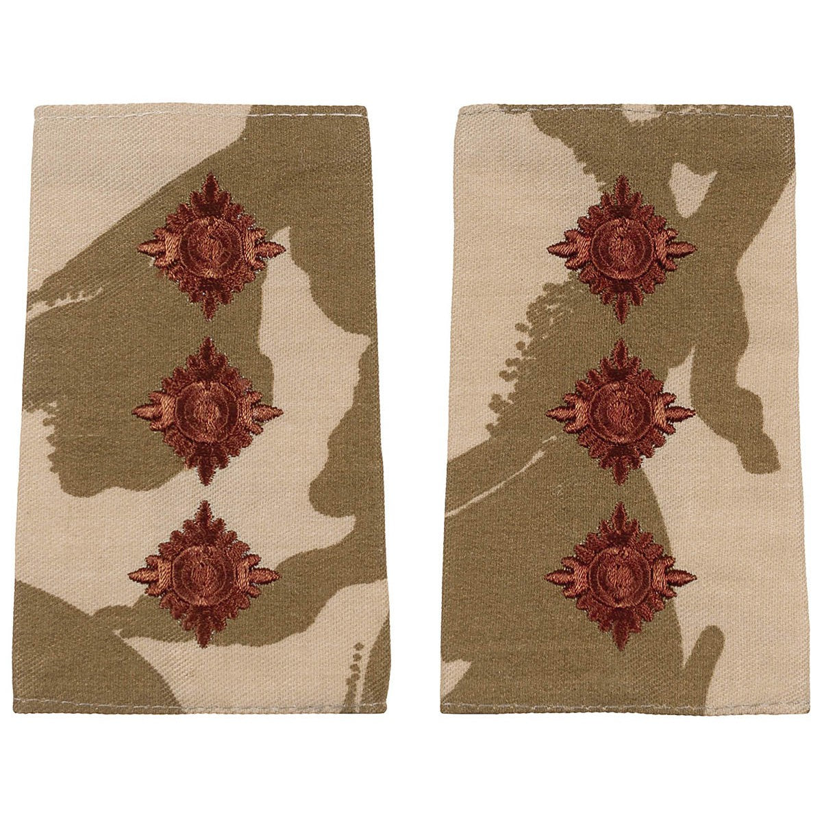 Brit. Schulterklappen, desert,10 Paar, CAPTAIN, neuw.
