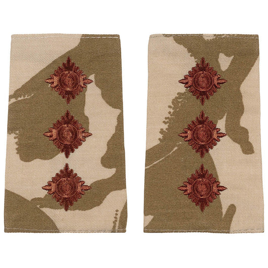 Brit. Schulterklappen, desert,10 Paar, CAPTAIN, neuw.