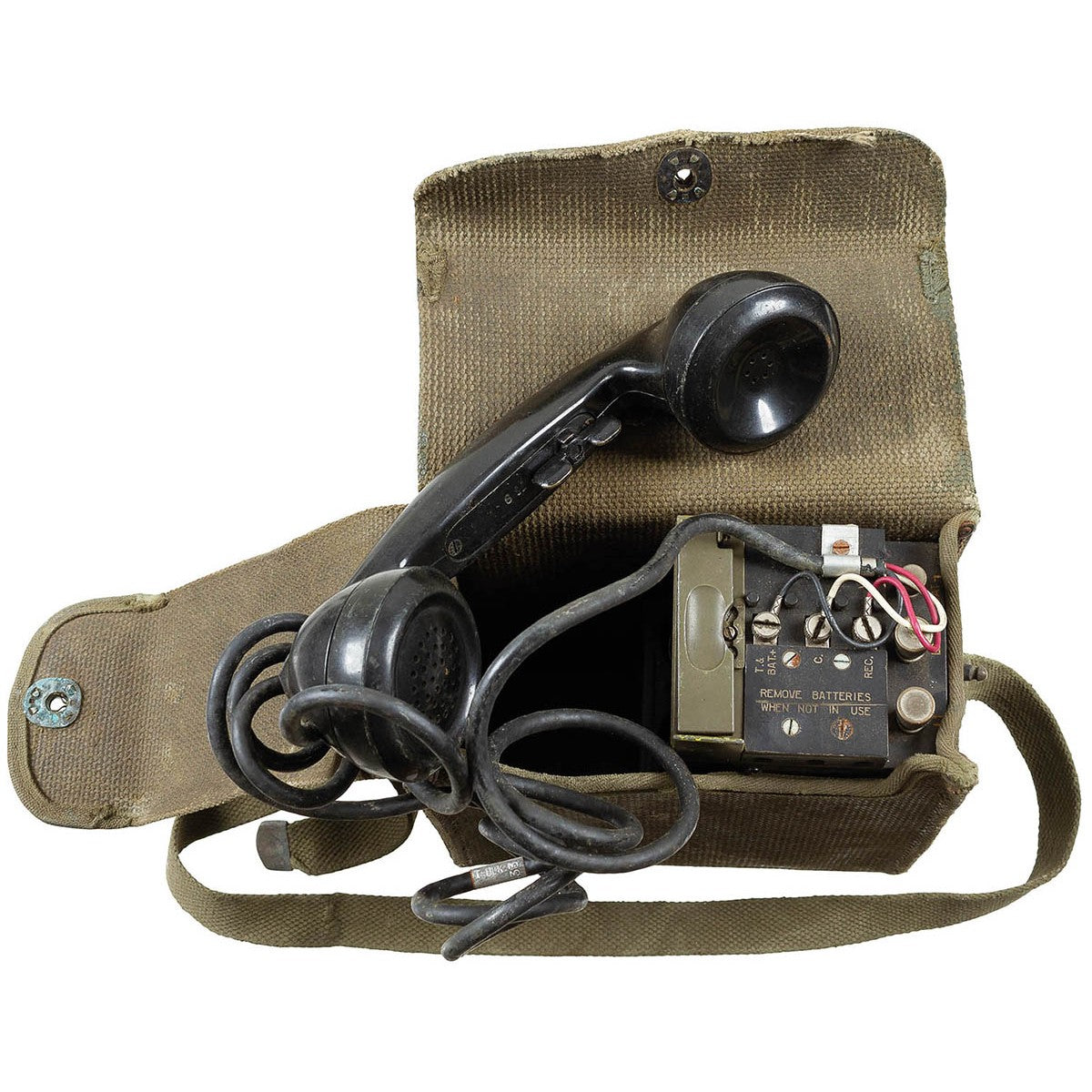 US Feldtelefon, EE-8,mit Canvastasche, gebr.,